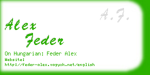 alex feder business card